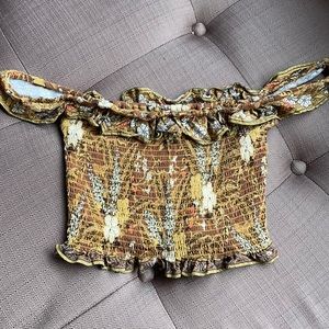Spell & the Gypsy Off Shoulder Crop Top Sz Small